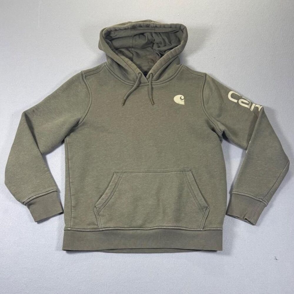 Carhartt Men's Green and Khaki Hoodie